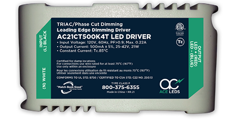 21 Watt TRIAC/PHASE Cut Constant Current Match-Book Sized LED Drivers