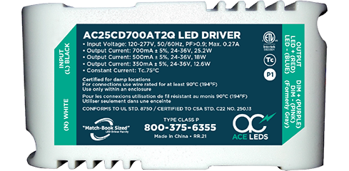 25 Watt 0-10V Dimming Constant Current Match-Book Sized LED DriverS