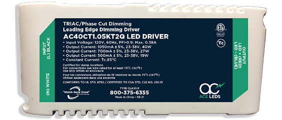 40 Watt TRIAC/PHASE Cut Constant Current Match-Book Sized LED Drivers