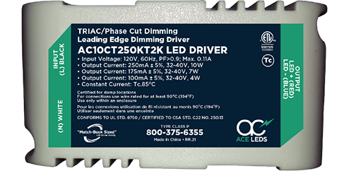 Triac/Phase Cut Constant Current Match-Book Sized LED Drivers