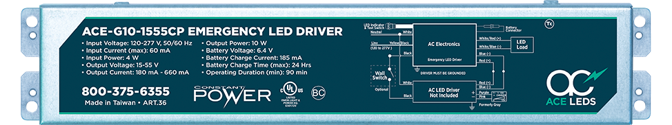 10 Watt Constant Power Emergency LED Drivers
