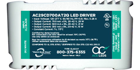 29 Watt 0-10V Dimming Constant Current Match-Book Sized LED DriverS