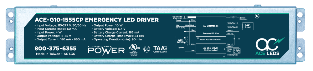 10 Watt Constant Power Emergency LED Drivers